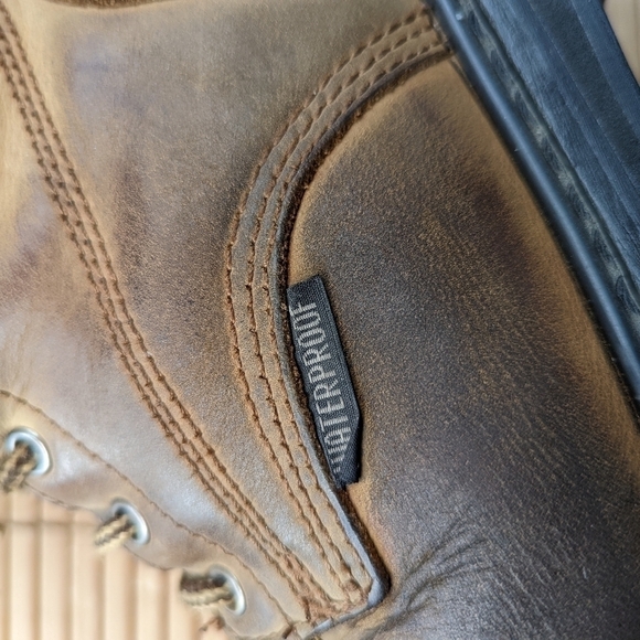 Tegopro Waterproof Brown leather steel toe Waterproof Hiker Work Boots Mens sz 9 - Picture 10 of 11